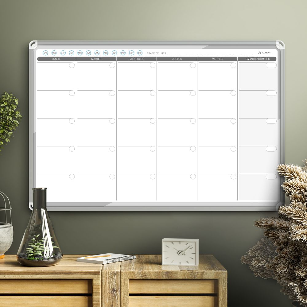 Pintarrón planeador mensual Master Board Alfra