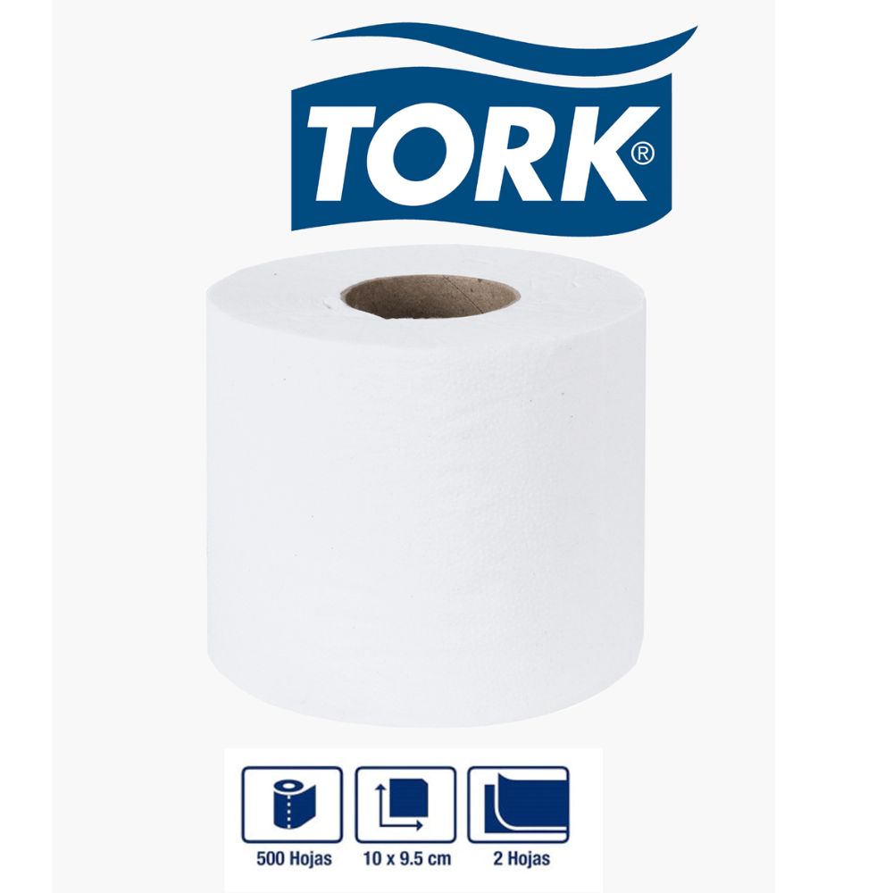 Papel Higiénico Tork Advanced - Caja x48 Rollos (500 Hojas Dobles)