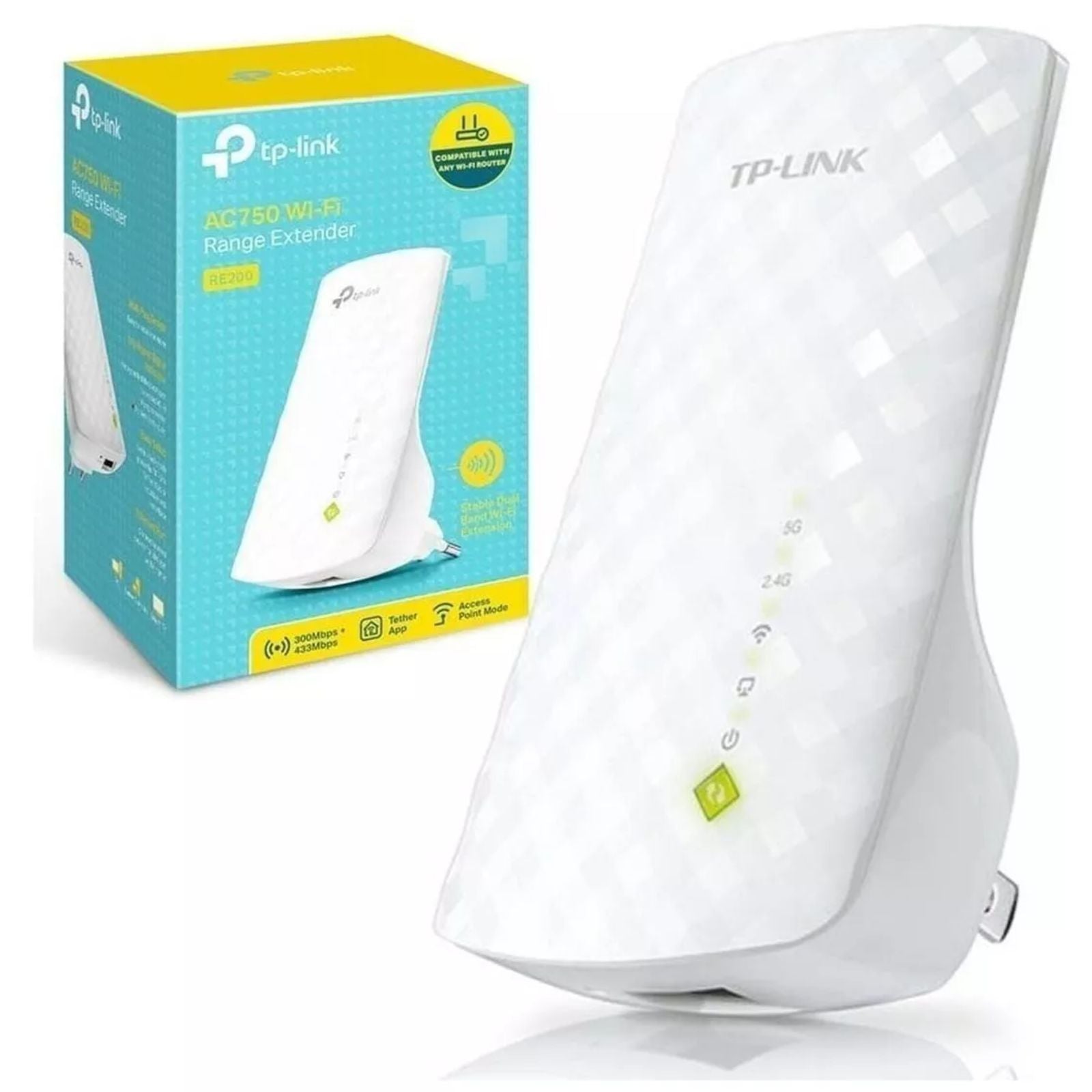 Repetidor Expansor Señal Wifi Tp-link Re200 Ac750 2.4 amp; 5ghz