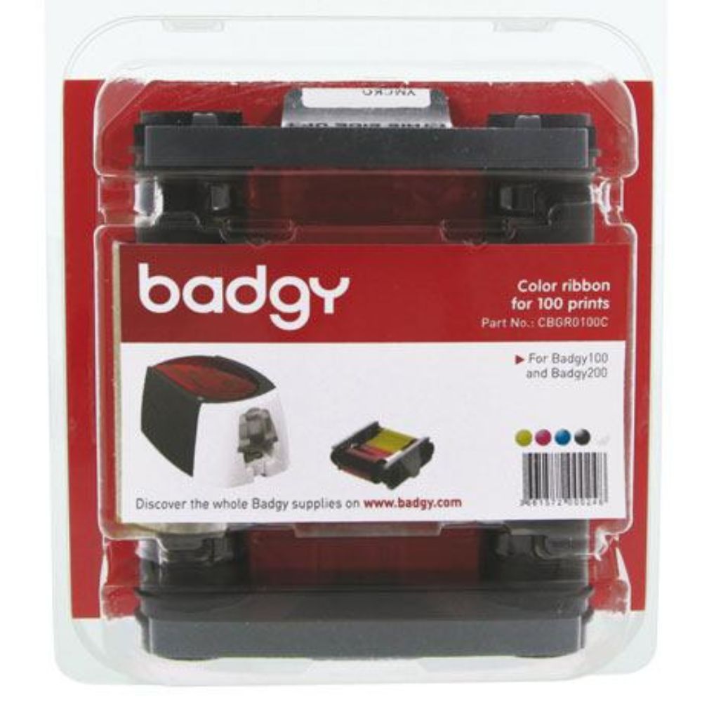 Ribbon Color YMCKO para 100 Impresiones BADGY
