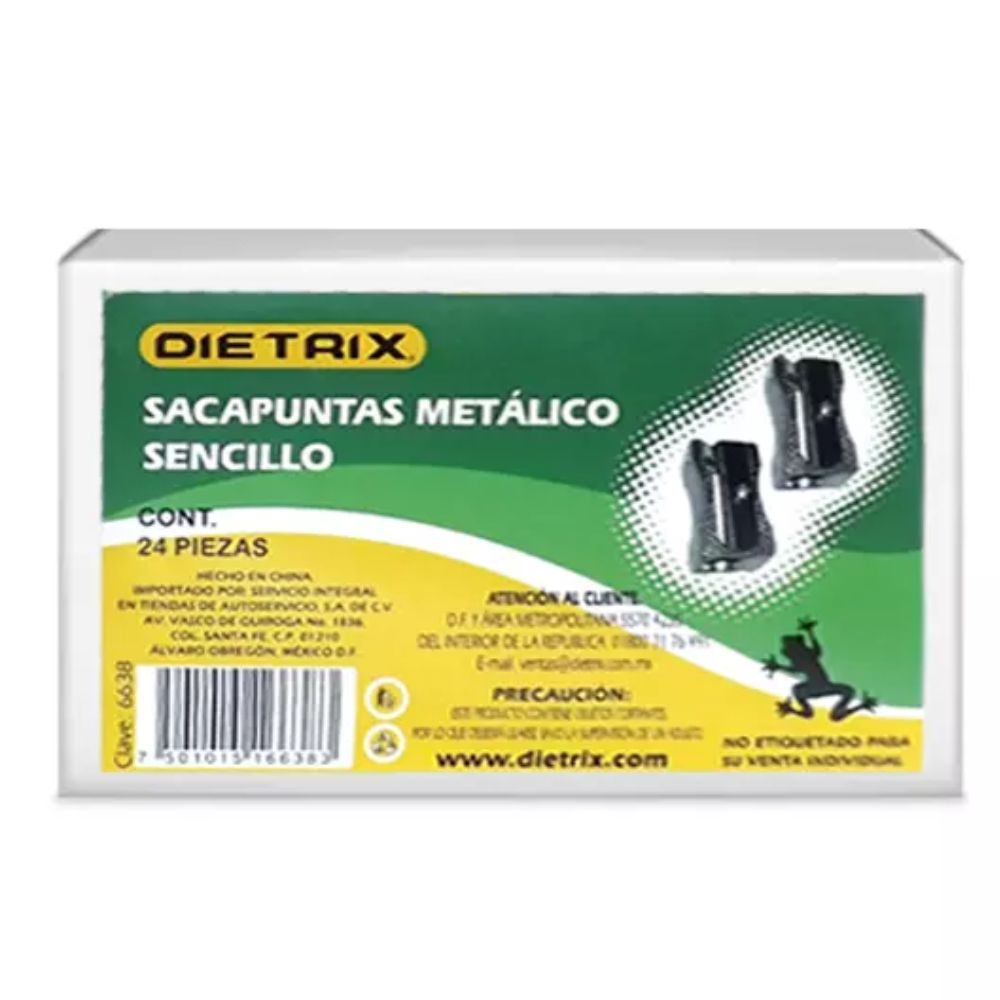 Sacapuntas Metálico Sencillo Dietrix 24 Piezas