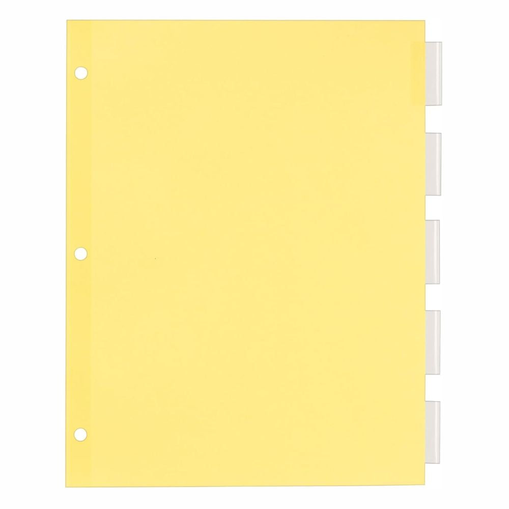 Separador Amarillo Pestaña Transparente 5 div Colorindex 6250