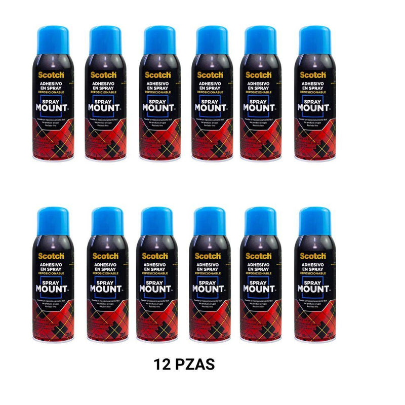 Adhesivo Spray mount con 12 PZ SCOTCH®