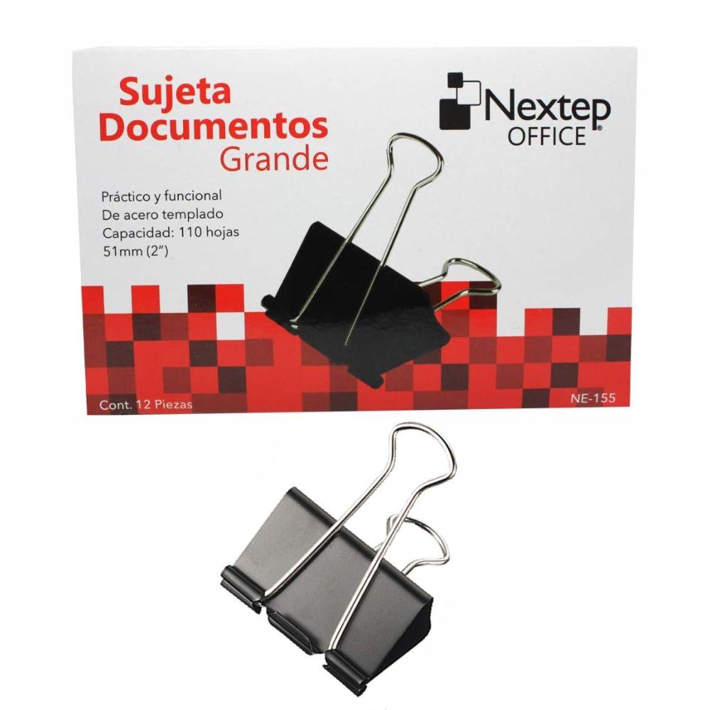 Sujeta Documentos Nextep 51 mm NE-155 | Caja con 12 Piezas- Colmenero Shop