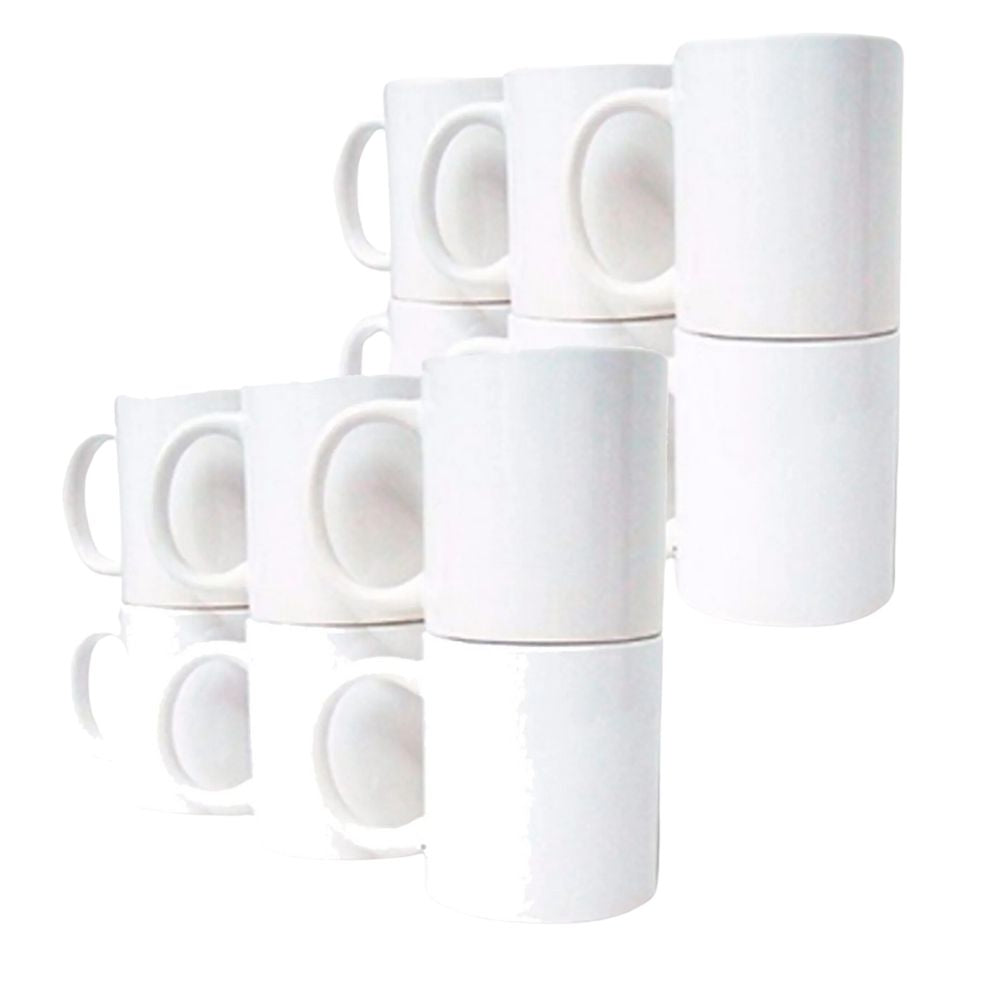 Taza Blanca Matte 11oz Para Sublimación Tlp 12 0 24 Piezas