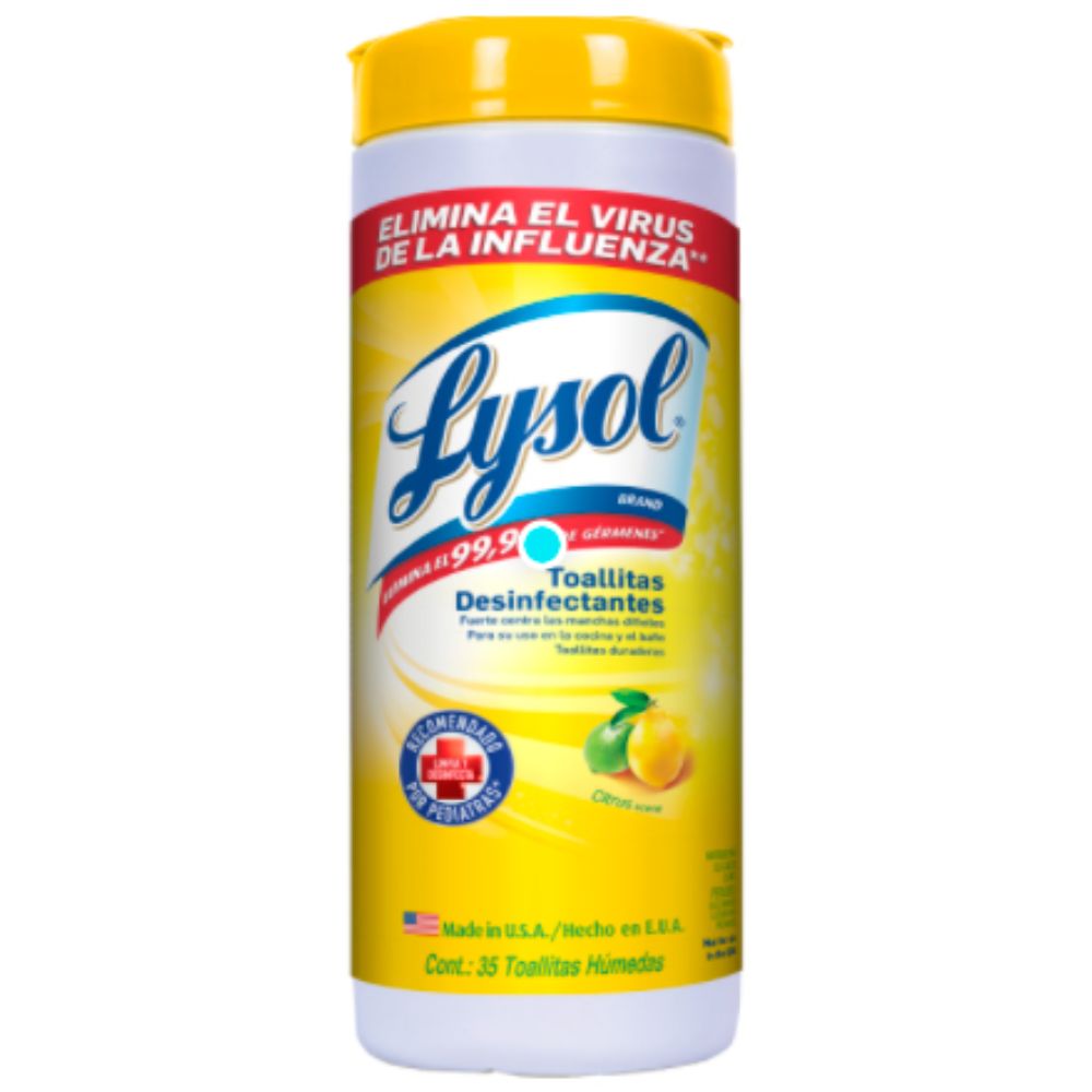 Toallas Lysol Desinfectantes Con 35 Piezas