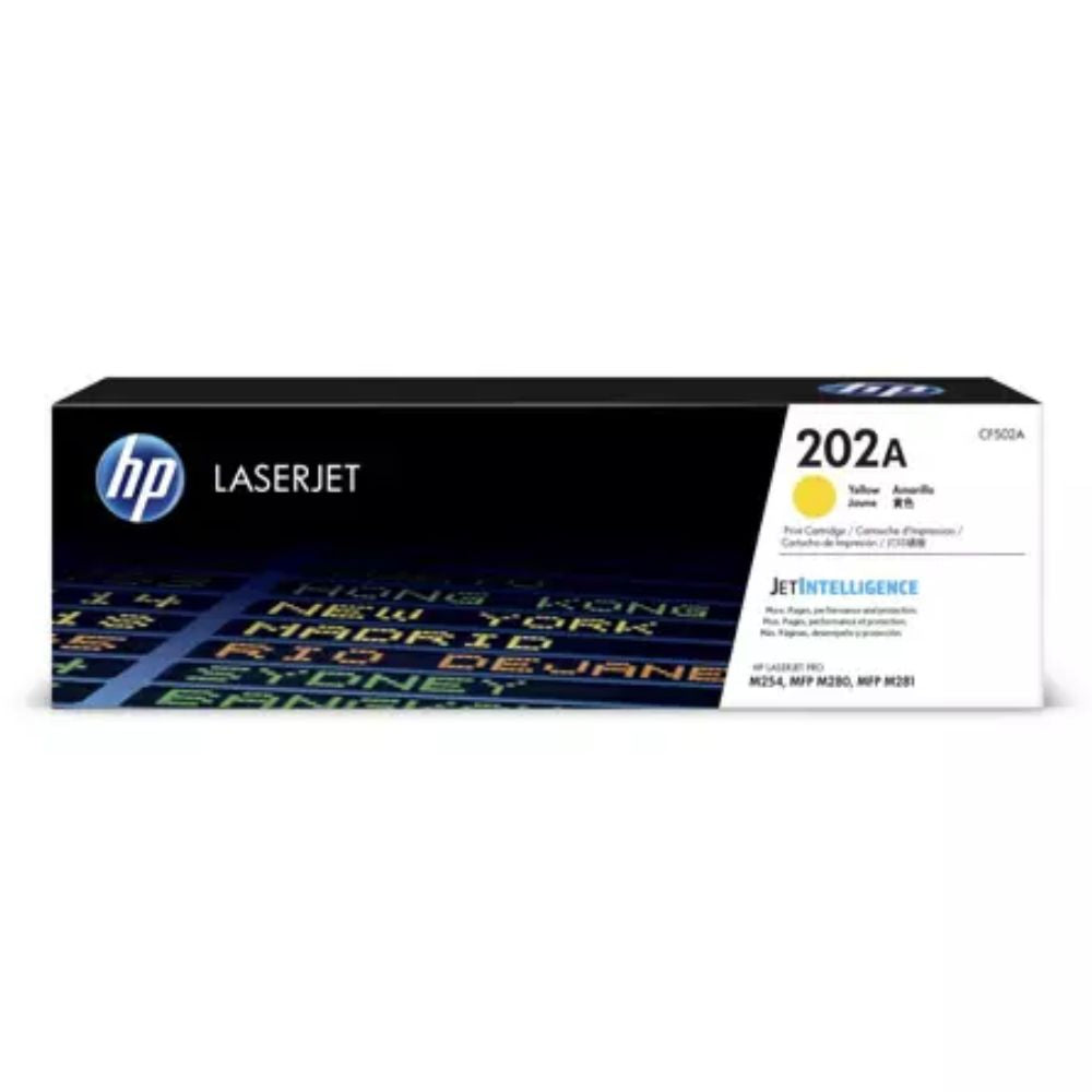 Tóner HP CF502A Amarillo | Kit CMYK para M254DW/M281 | 1,400 Páginas