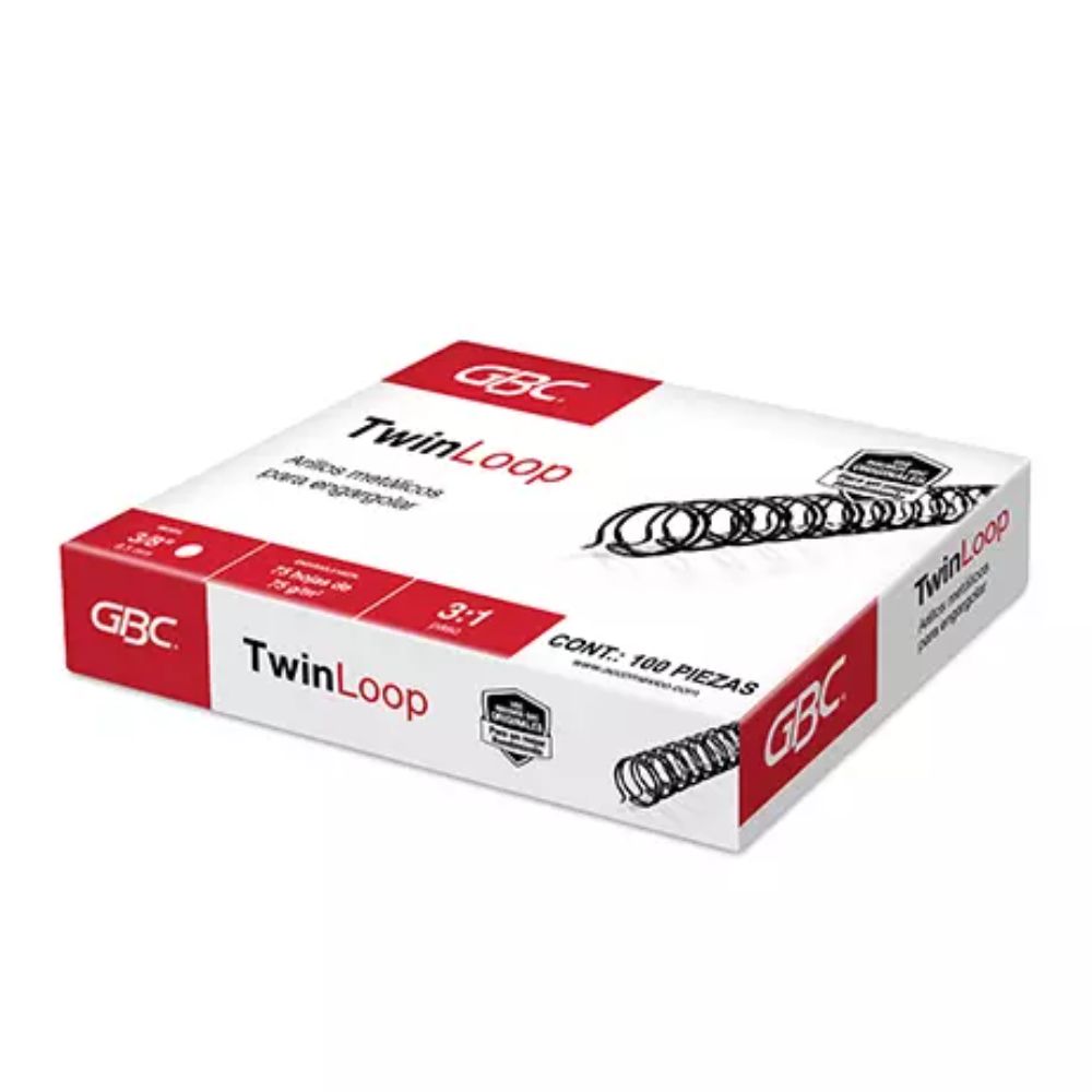 Arillo Metal Twin Loop Ng C/20 3/8" 100 PZS 