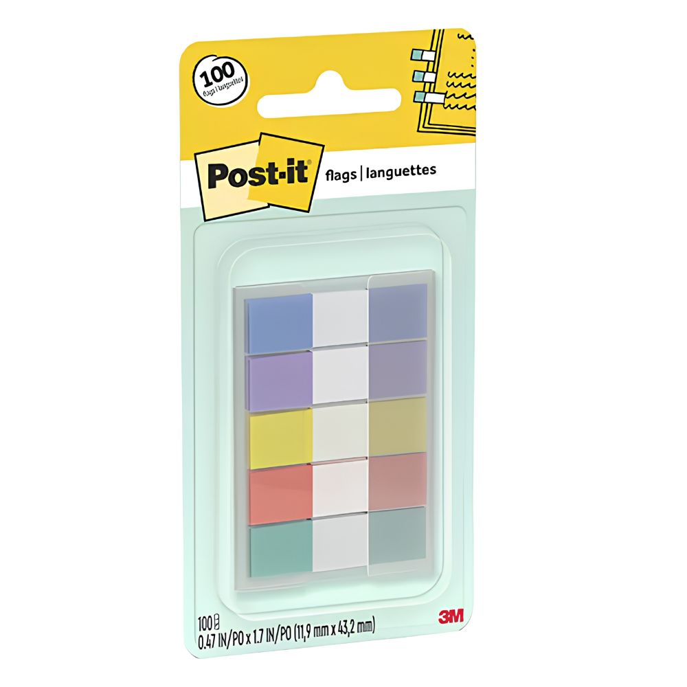 Banderitas Post-it Flags 0.47 x 1.7" Pastel 100 Piezas