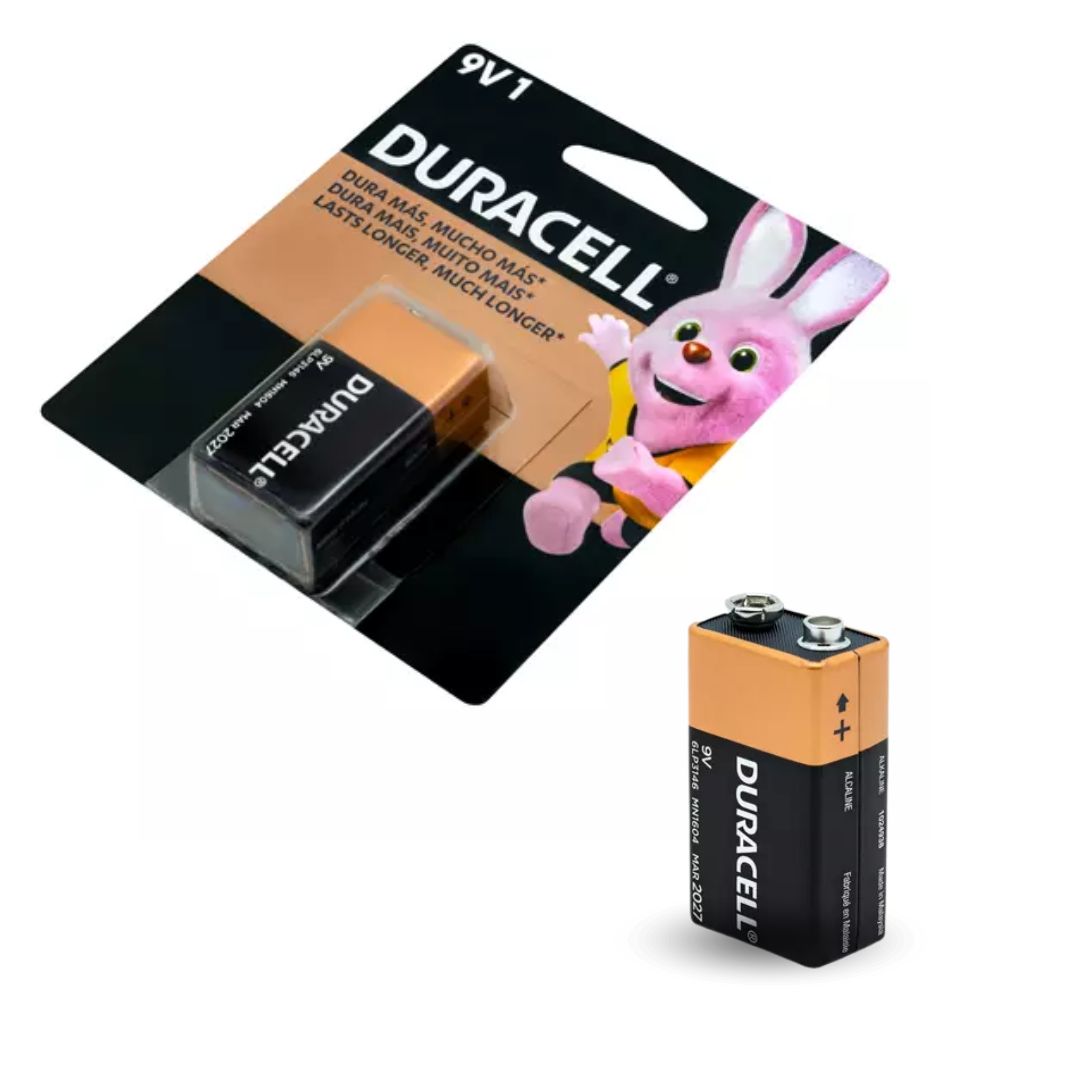 Pila Alcalina Duracell 9V | Batería Larga Duración, 6LR61