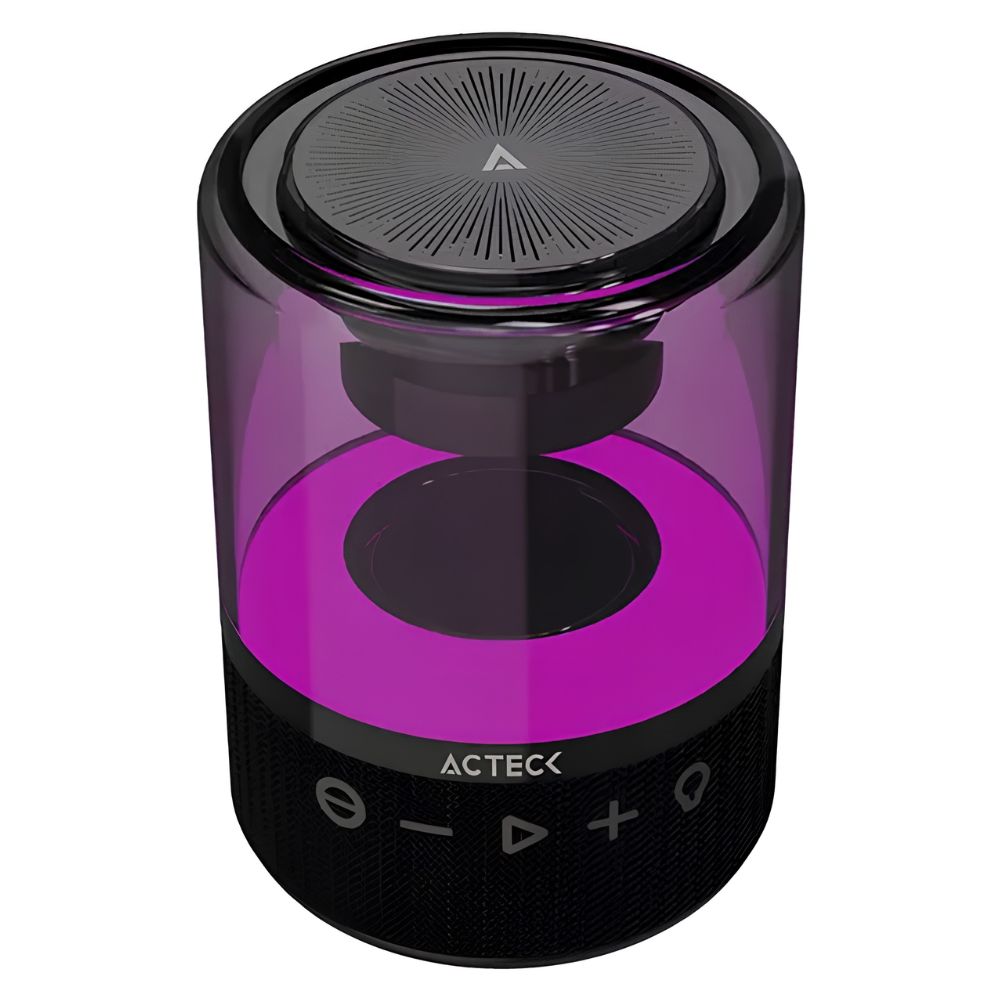 Bocina Inalámbrica Decorativa Acteck Glee Pure AP30 Bluetooth 10W Negra