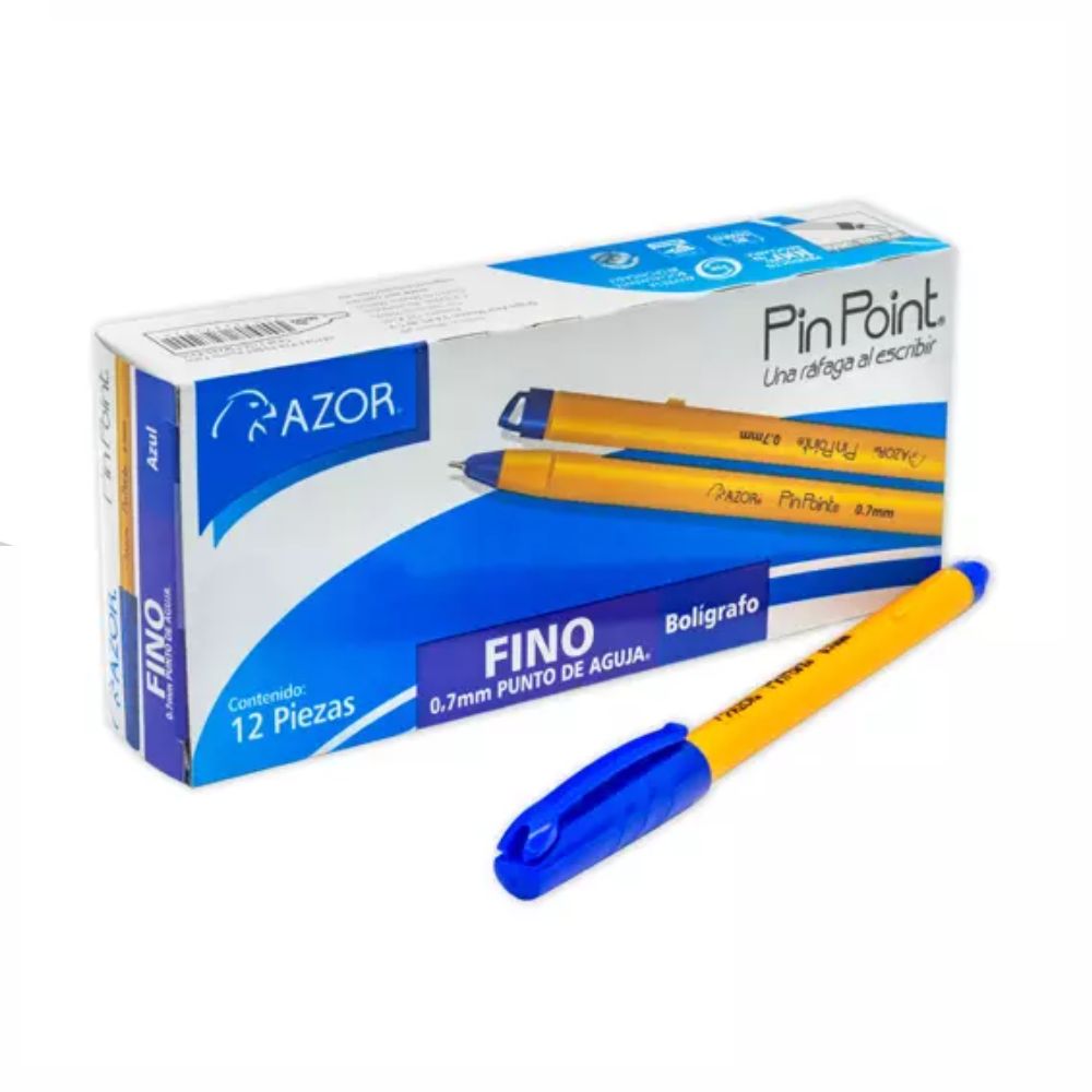 Boligrafo Pin Point Punto Fino C-12 PZ  Azor Azul  6820a - Colmenero Shop