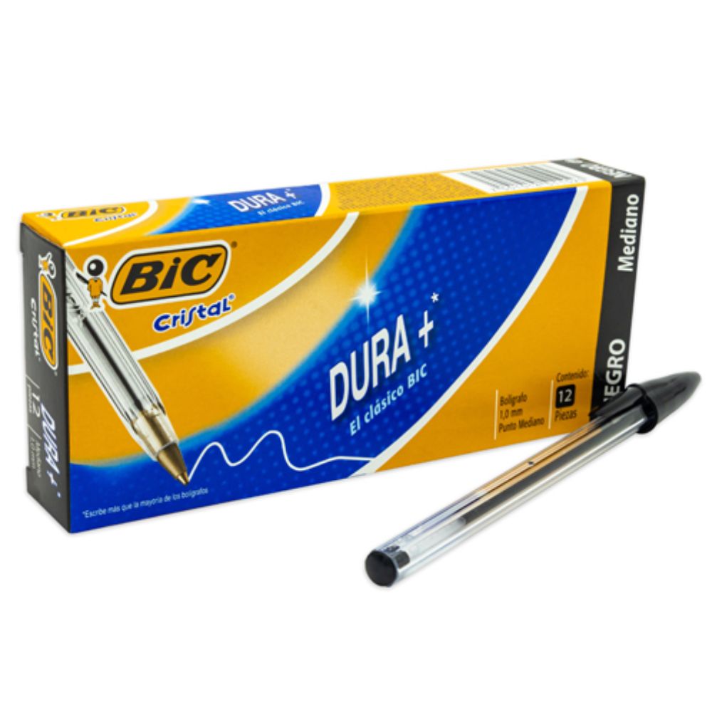 BOLIGRAFO BIC PUNTO MEDIANO C/12 PZ NEGRO 