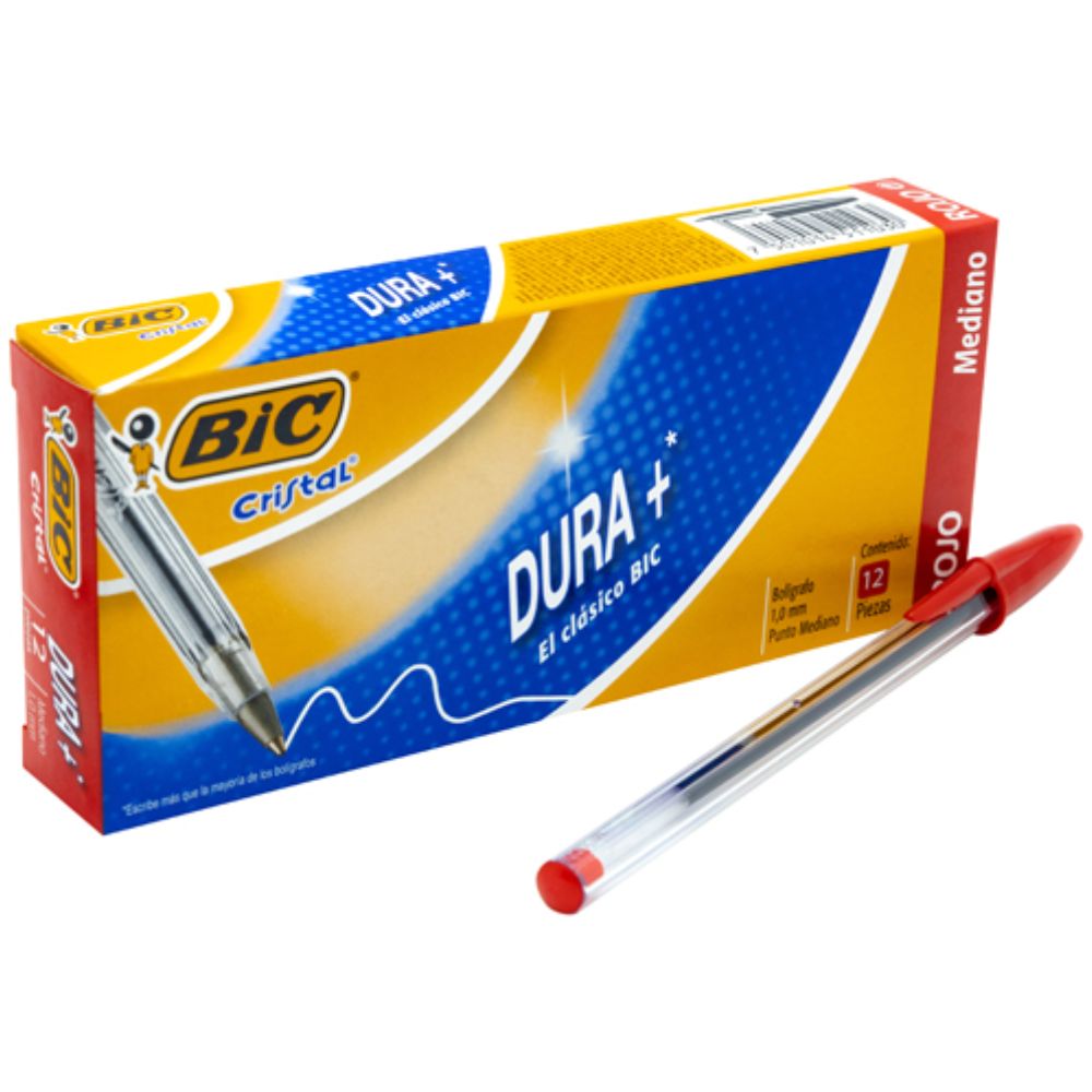 BOLIGRAFO BIC PUNTO MEDIANO C/12 PZ ROJO 