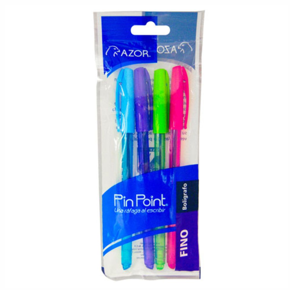Bolígrafo AZOR Pin Point 0.7 mm | 4 Colores Surtidos