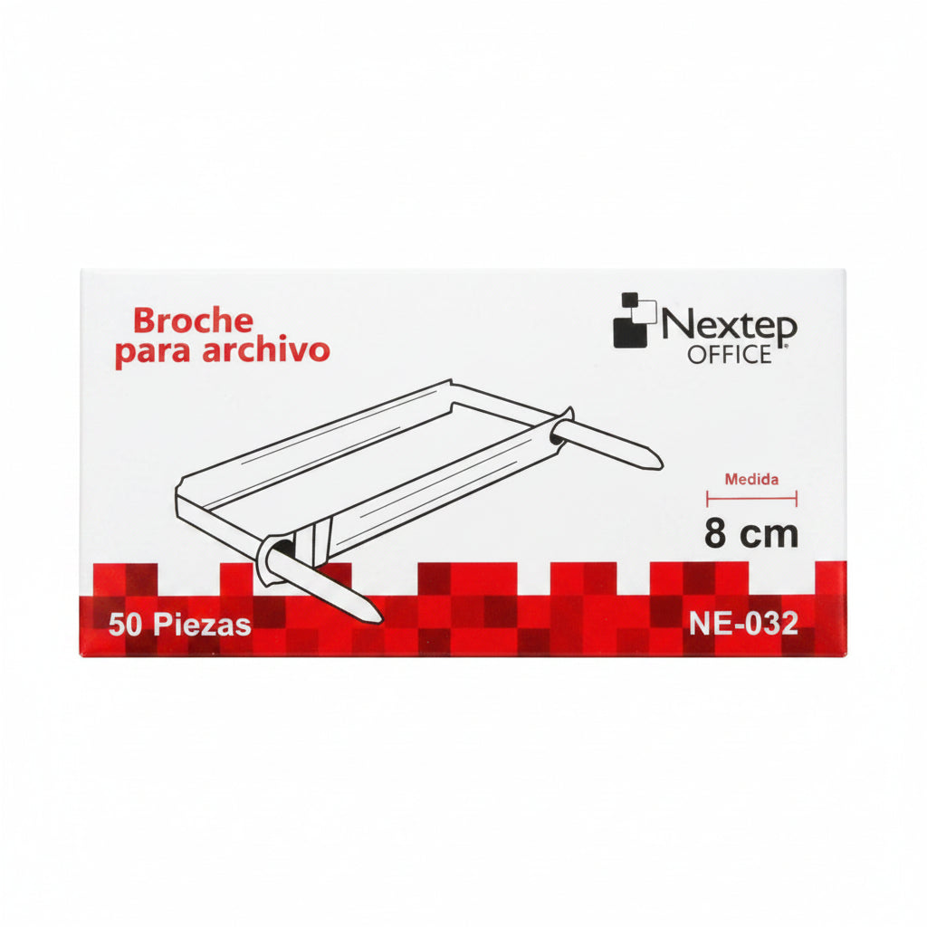 Broche para Archivo Nextep No. 8 de 8 cm | Caja con 50 Piezas