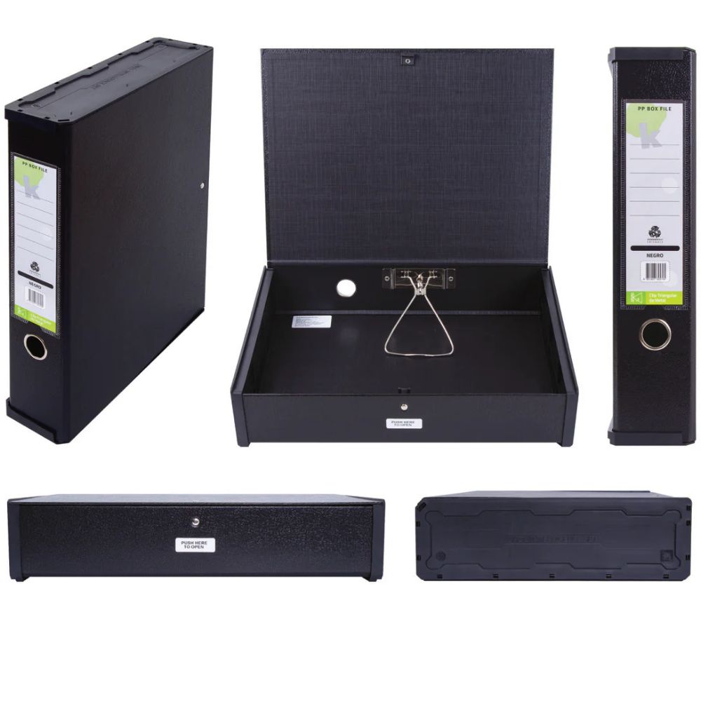 Caja Para Archivo Techmakro Carta | Forro PVC con Sujetador Metálico