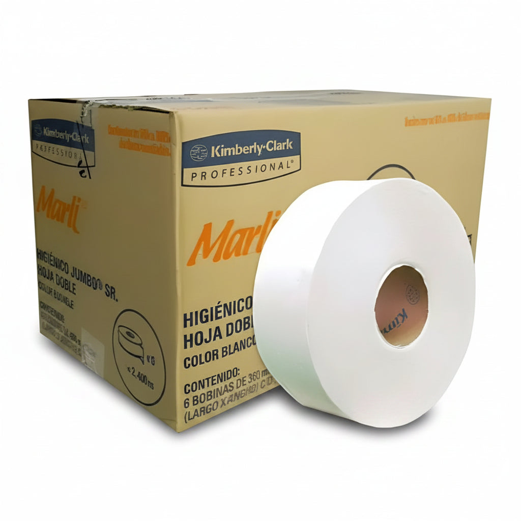 Papel Higiénico Marli Jumbo 360m | Caja 6 Rollos Mod. 90532