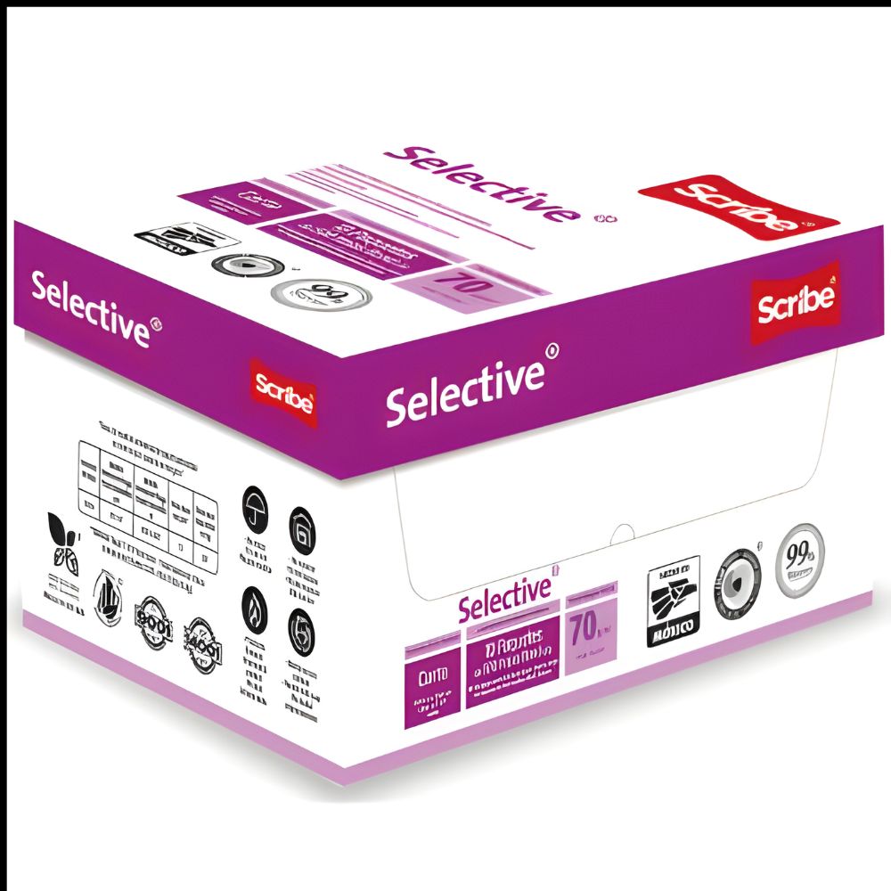 Papel Scribe Selective Carta 99% Blancura 70g | Caja 5000 Hojas