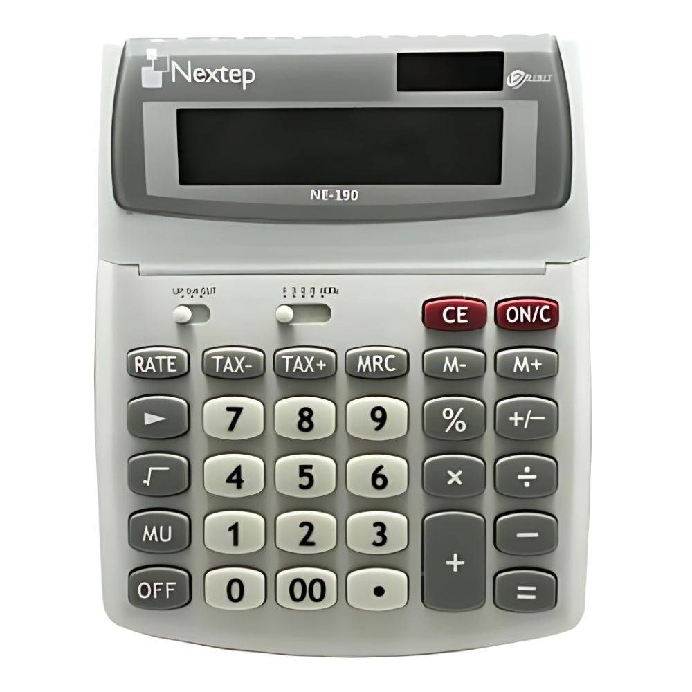 Calculadora Nextep 12 Dígitos Escritorio Función Impuestos Solar/Batería NE-190 COLMENERO 