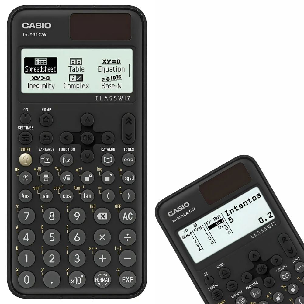 Calculadora Científica Casio FX-991CW | 540+ Funciones | QR | Solar y Batería