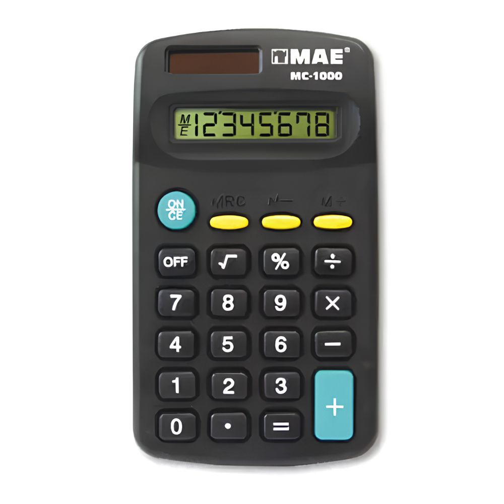 Calculadora de Bolsillo MAE MC-1000 8 Dígitos Solar/Batería