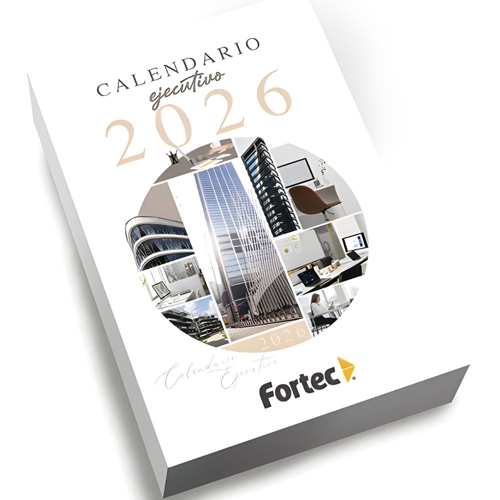 Calendario Ejecutivo Fortec 2026 | 9.5x13.5 cm | 336 Hojas Escritorio