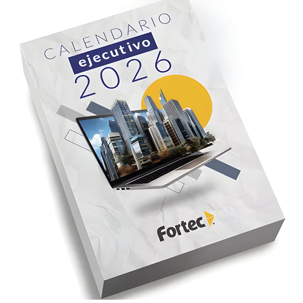 Calendario Ejecutivo Fortec 2026 | 9.5x13.5 cm | 336 Hojas Escritorio