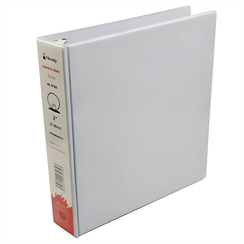 Carpeta Panorámica Carta Nextep | Blanca, Anillos en O, Doble Bolsa Interior