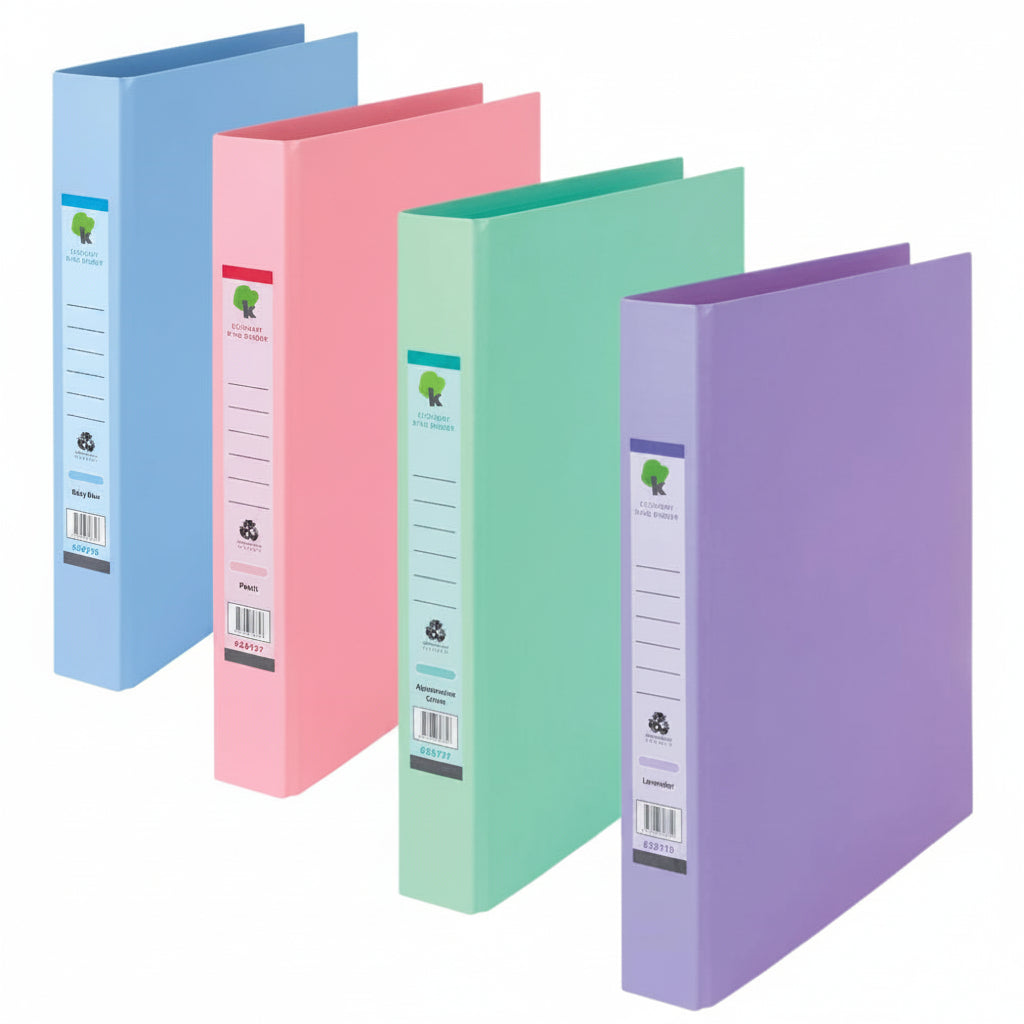 Carpeta De PVC Techmakro 1" Carta Lavanda, Azul, Rosa, Verde