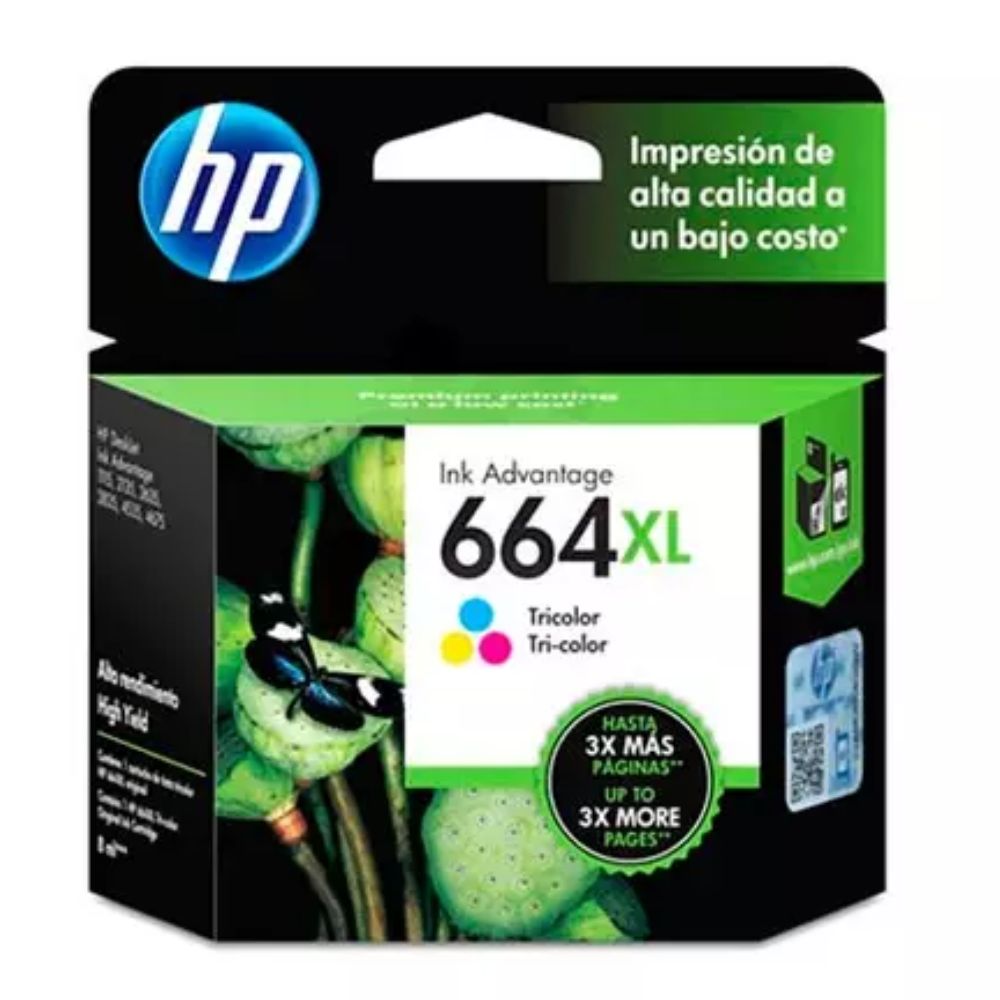 Cartucho de Tinta HP 664XL | Negro y Color | F6V30AL-F6V31AL
