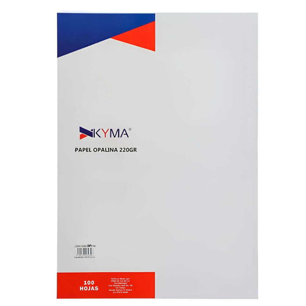 Papel y Cartulina Opalina Blanco Kyma Oficio 120g / 220g (100 Pzs) | Colmenero