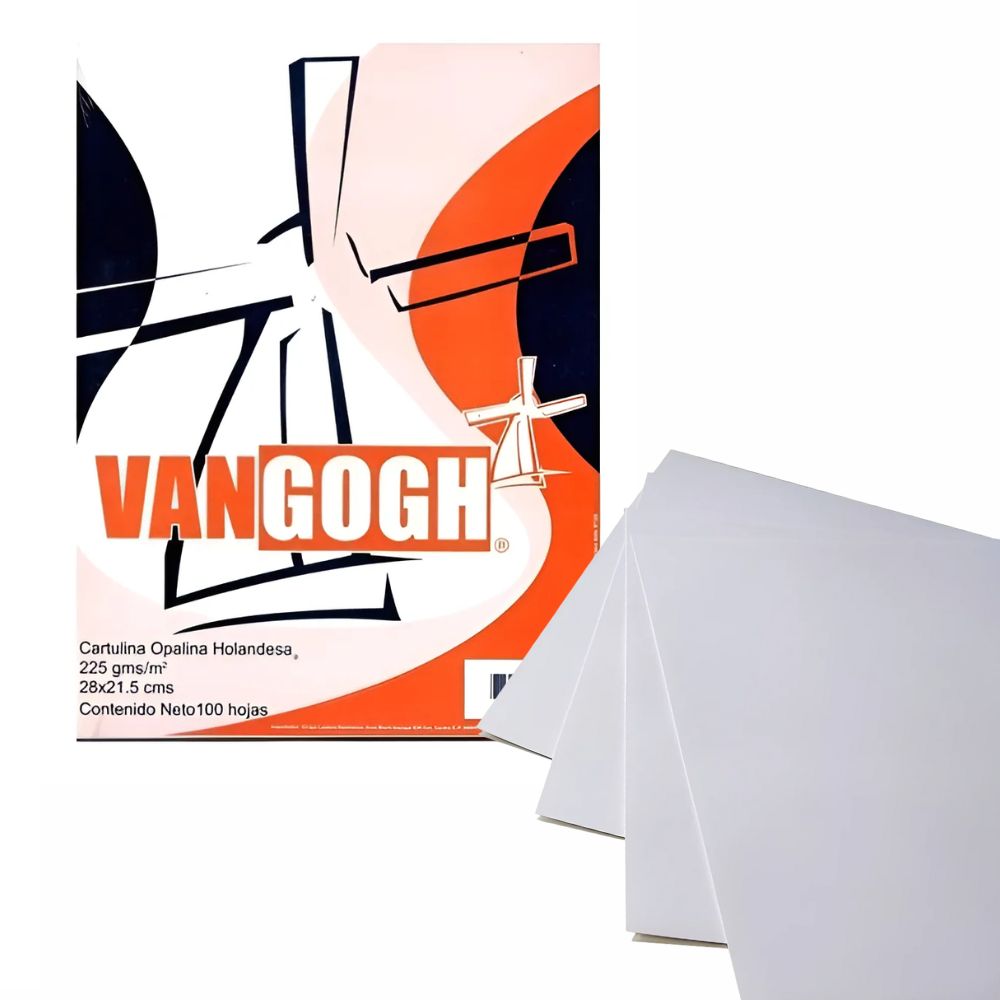 Cartulina Opalina Holandesa Van Gogh Blanca 225 gr | 100 Hojas | Impresión Profesional