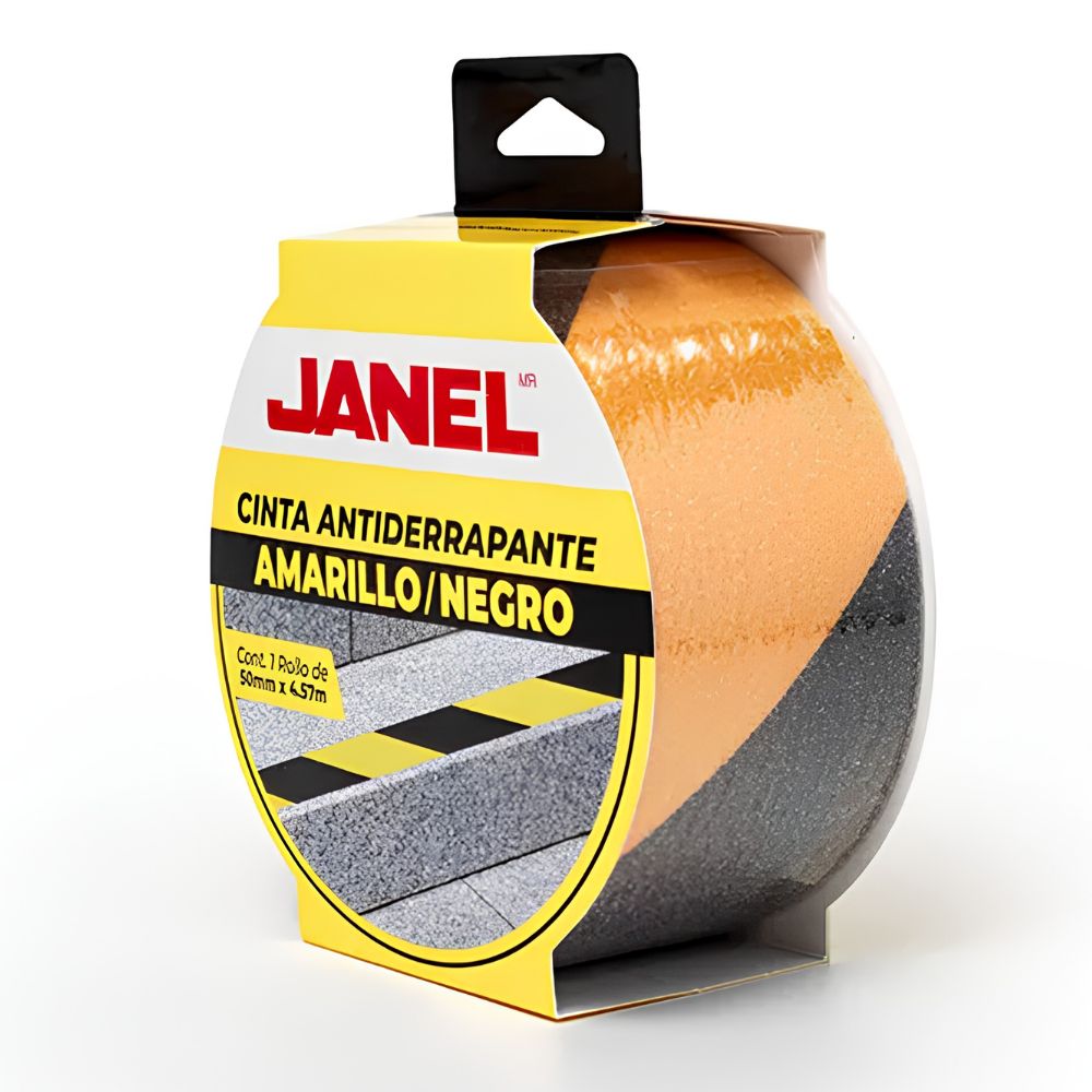 Cinta Antiderrapante Janel 50mm x 4.57m | Amarillo/Negro | 3955004144