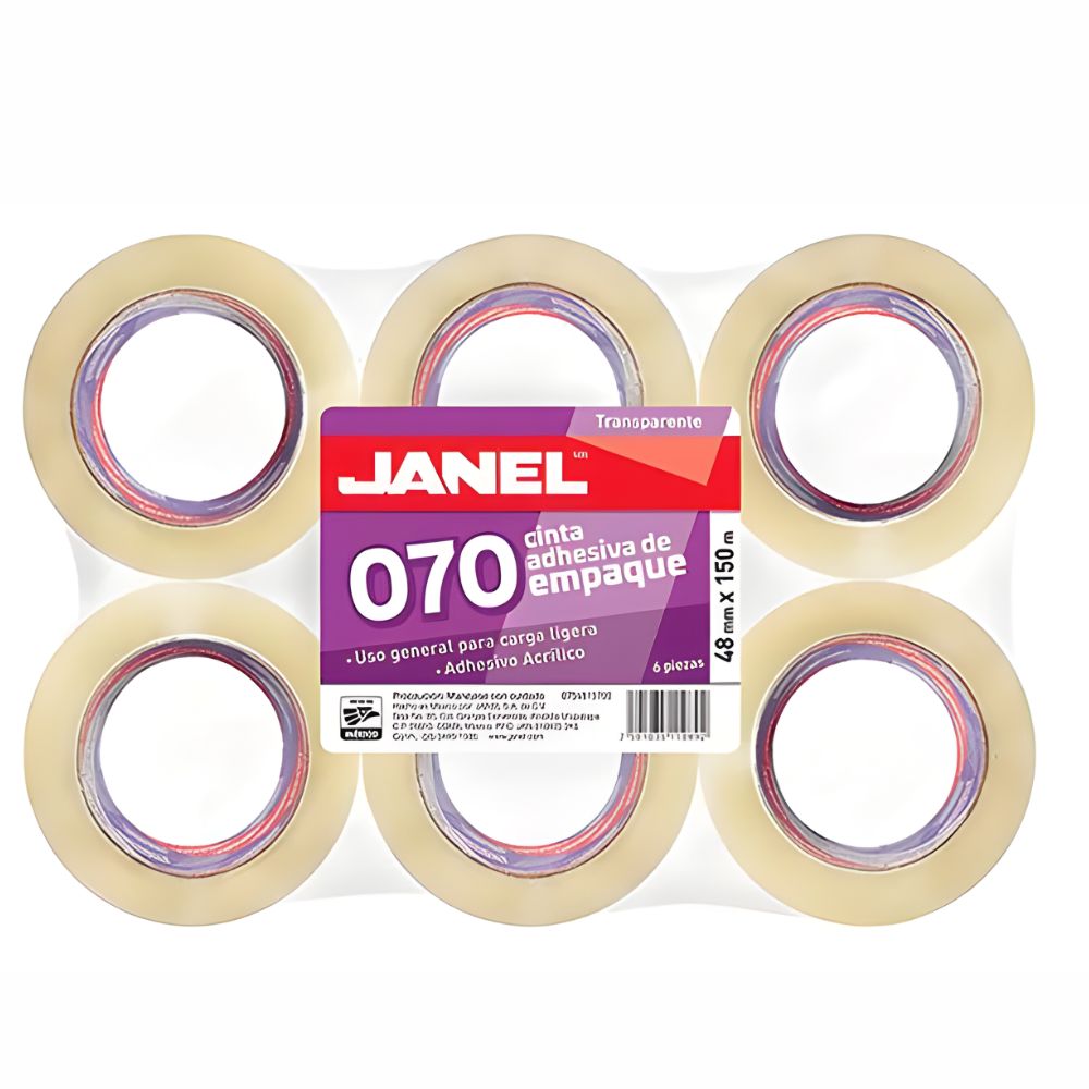 Cinta Empaque Transparente Janel 070 | 48 mm x 150 m 