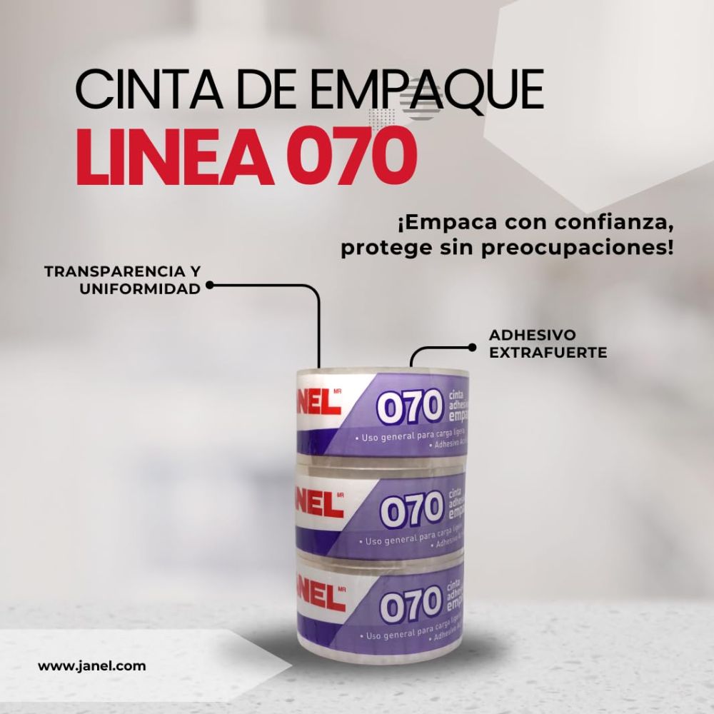 Cinta Empaque Transparente Janel 070 | 48 mm x 150 m 