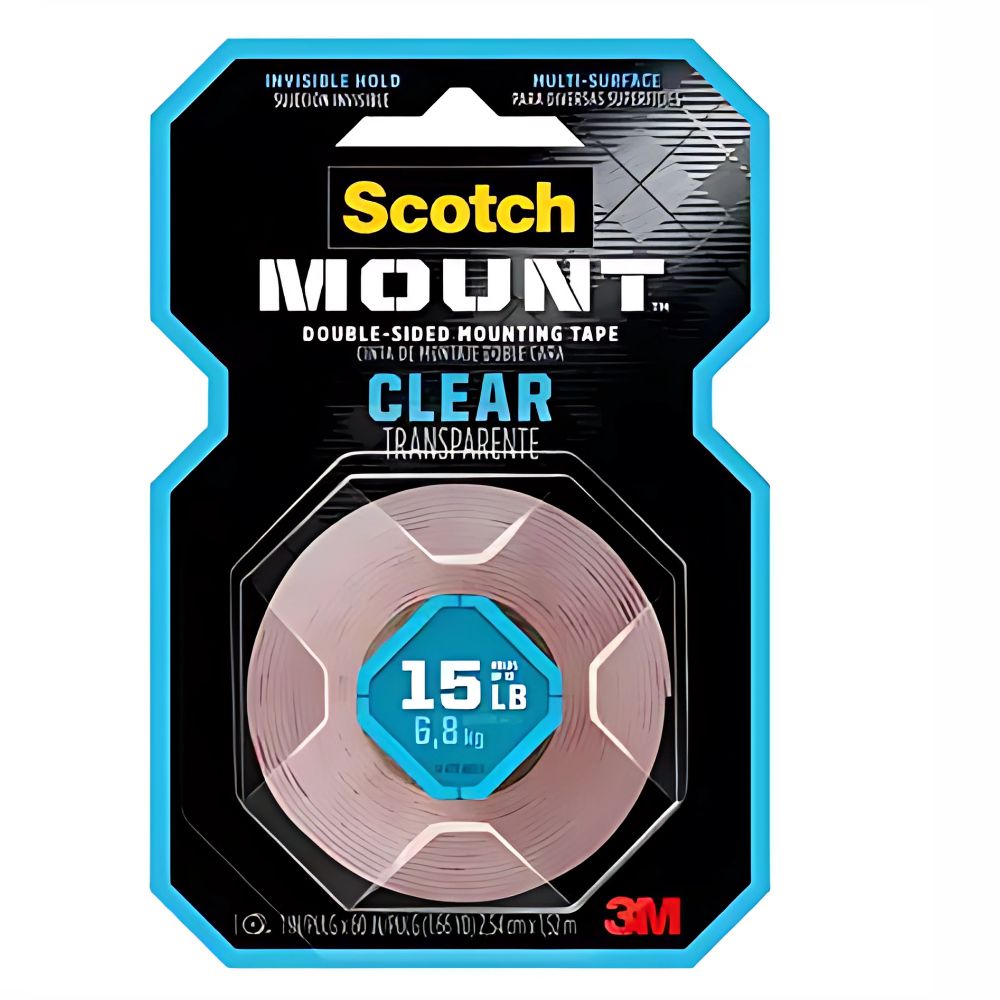 Cinta de Montaje 3M 410H Transparente | Doble Cara, 25.4mm x 1.52m