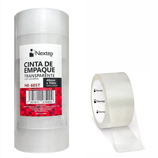 Cinta De Empaque Transparente 48 Mm X 150 Mts Nextep