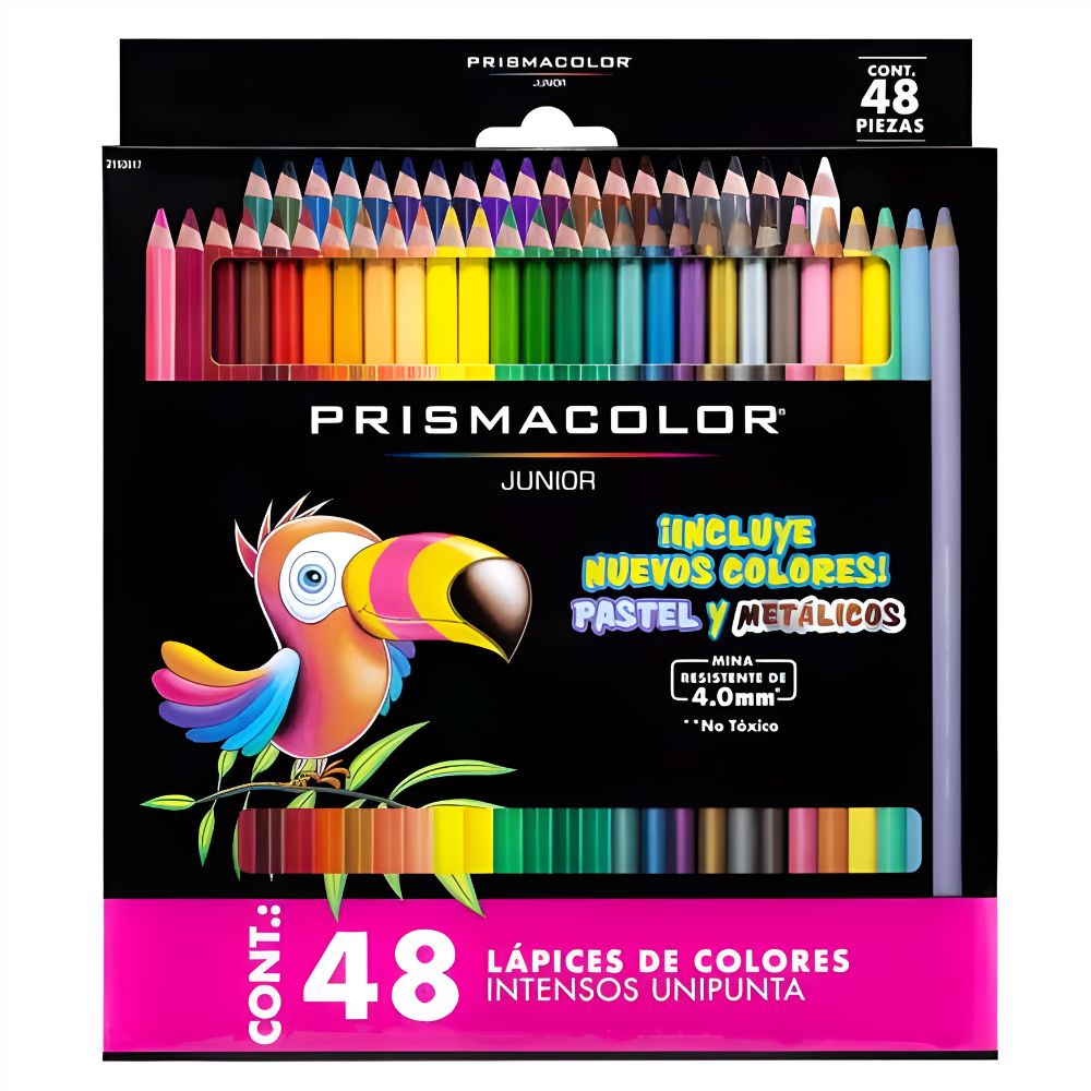 Prismacolor Junior 48 Colores | Lápices de Madera con Mina Resistente 4.0mm