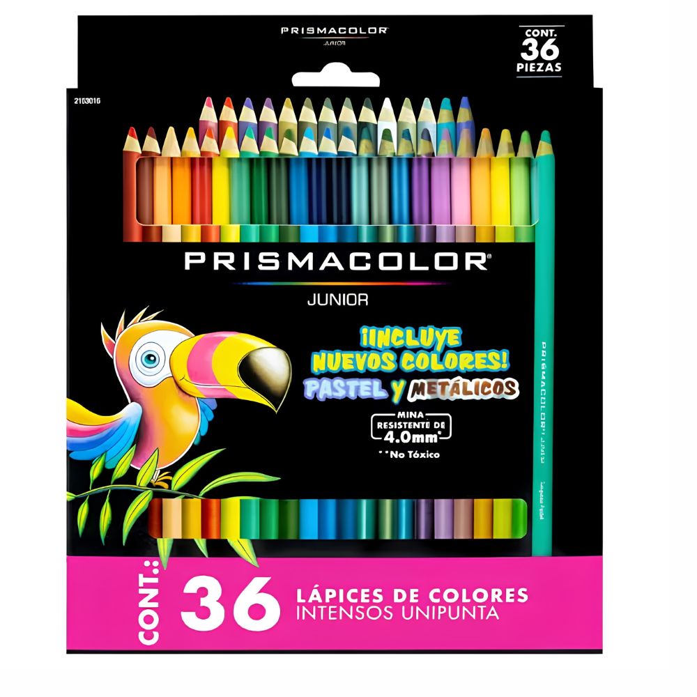 Colores Prismacolor Junior 36 Piezas Lápices Redondos 4mm