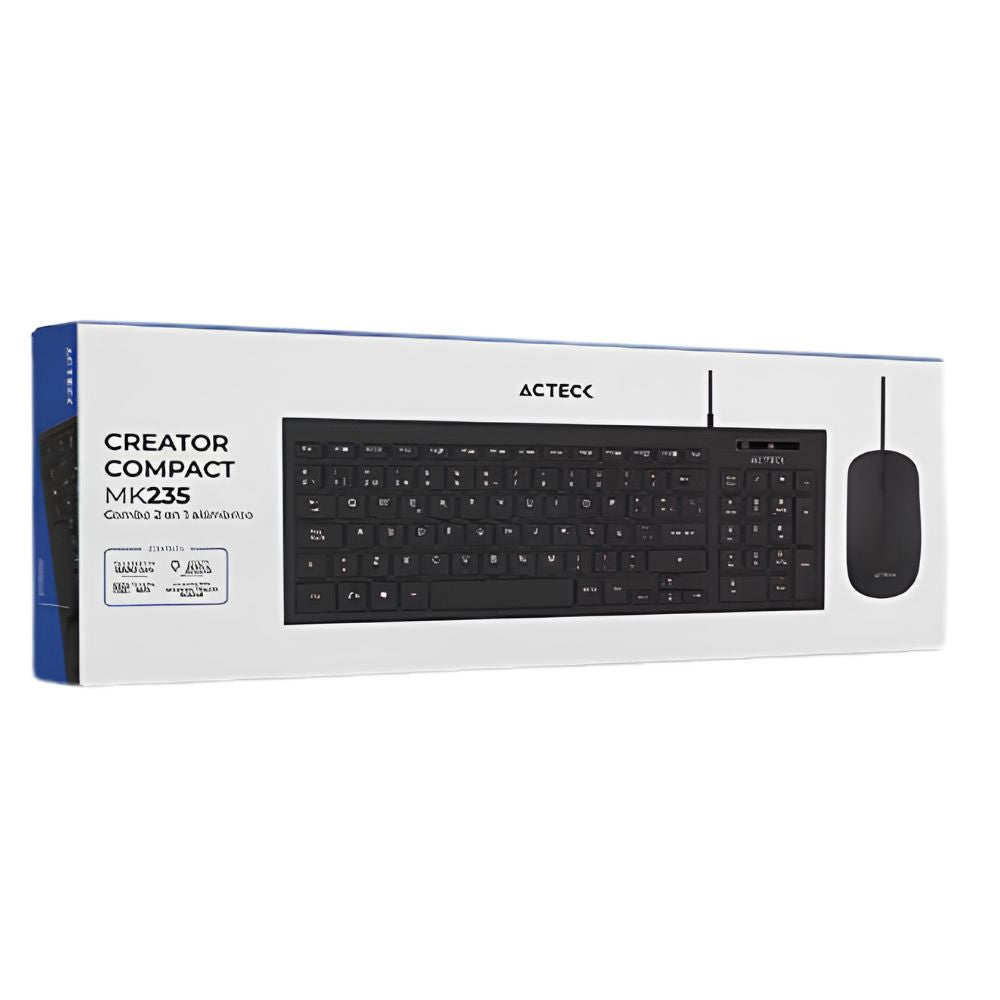 Teclado y Mouse Alámbrico Acteck Creator Compact MK235