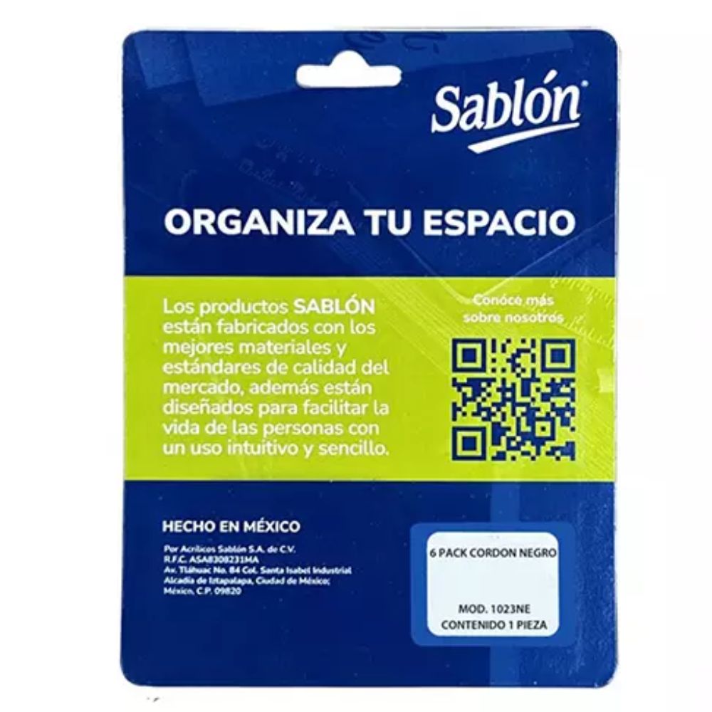 Cordón para Gafete Sablón Negro | Paquete 12 Piezas | Lanyard Textil Profesional