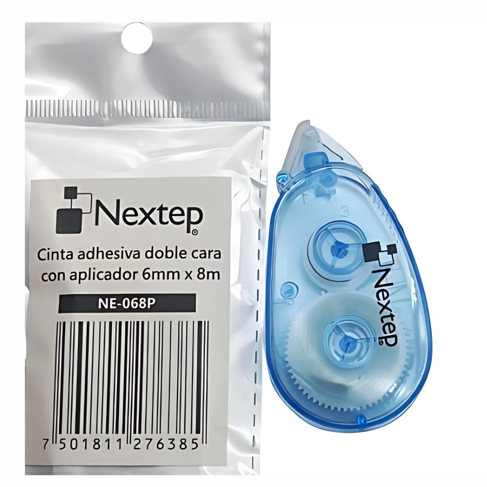Dispensador Cinta Doble Cara Nextep | 6mm x 8m | Adhesivo