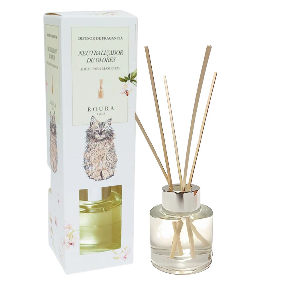 Difusor Neutralizador de Olores Gato ROURA 50ml, Orquídea