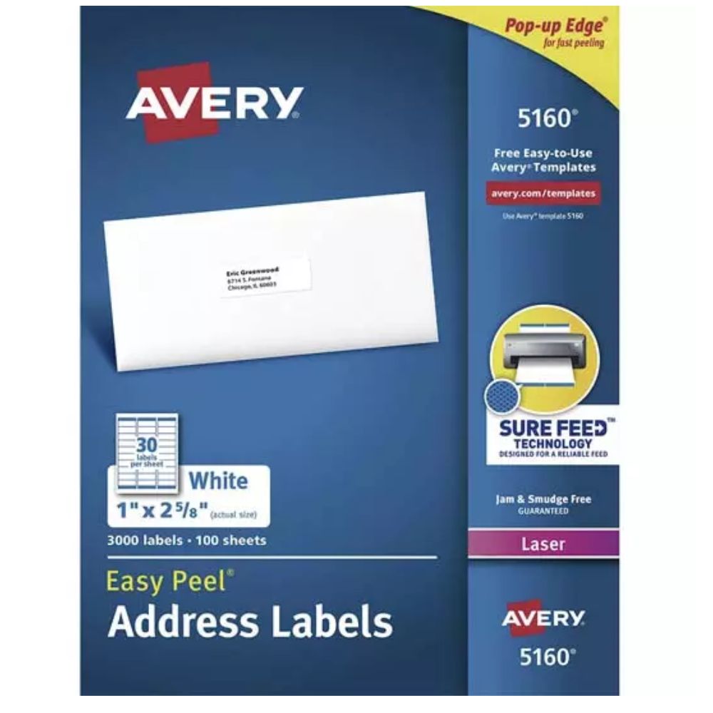 Etiquetas Láser Avery Blancas – Varios Tamaños | Colmenero.shop