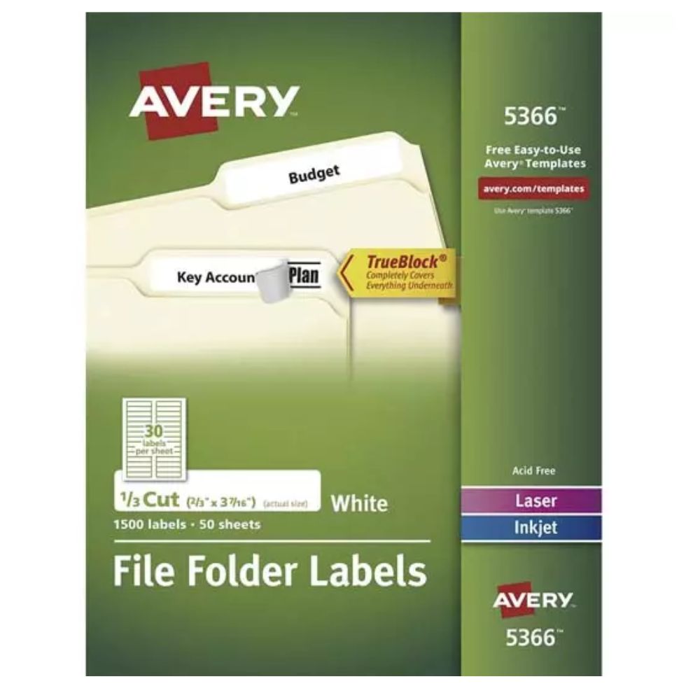 Etiquetas Láser Avery Blancas – Varios Tamaños | Colmenero.shop
