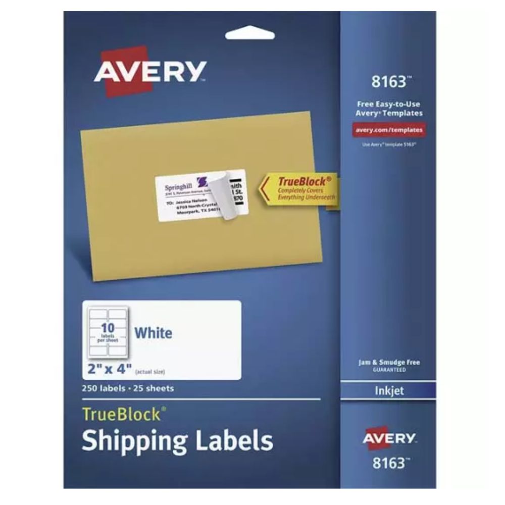 Etiquetas Láser Avery Blancas – Varios Tamaños | Colmenero.shop