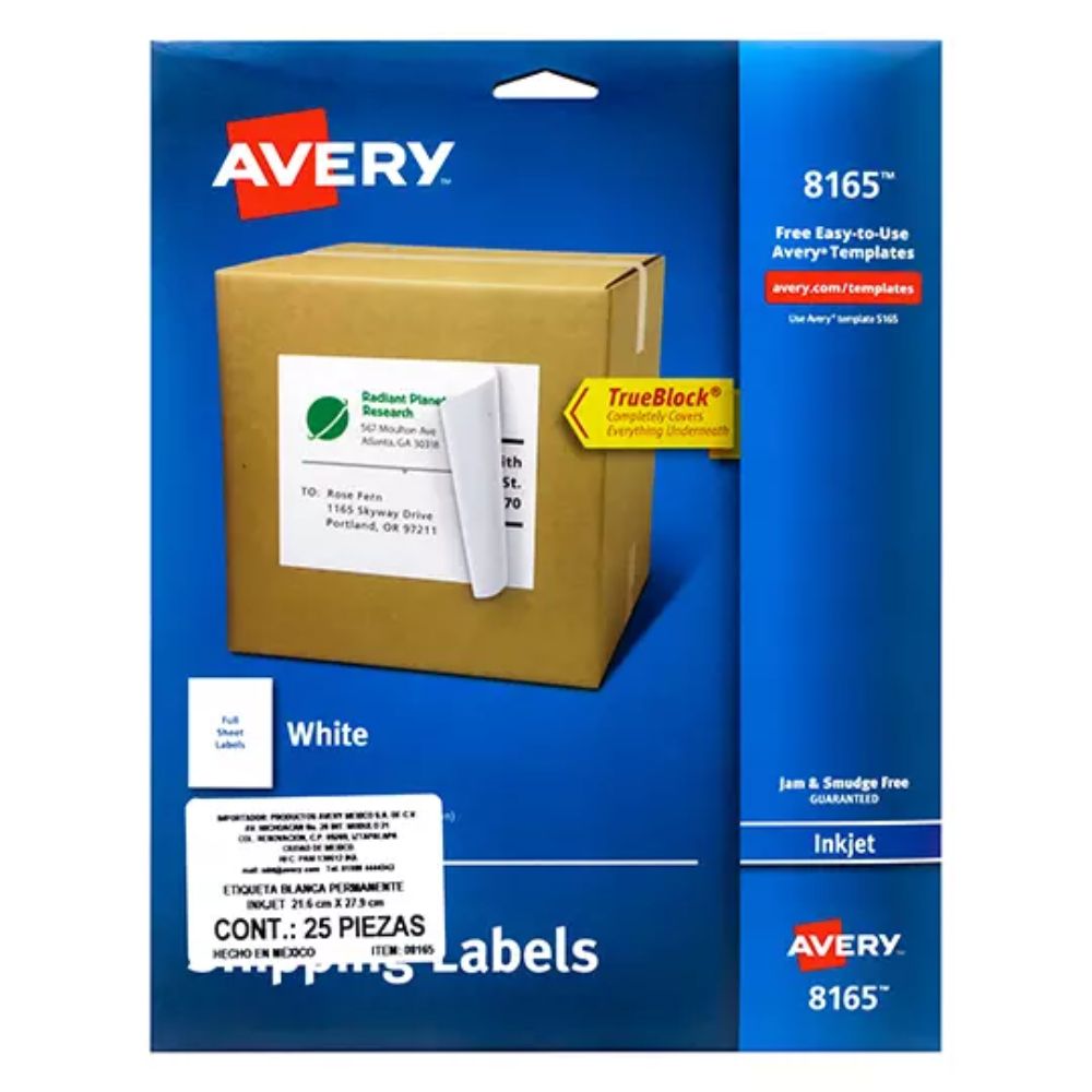 Etiquetas Láser Avery Blancas – Varios Tamaños | Colmenero.shop