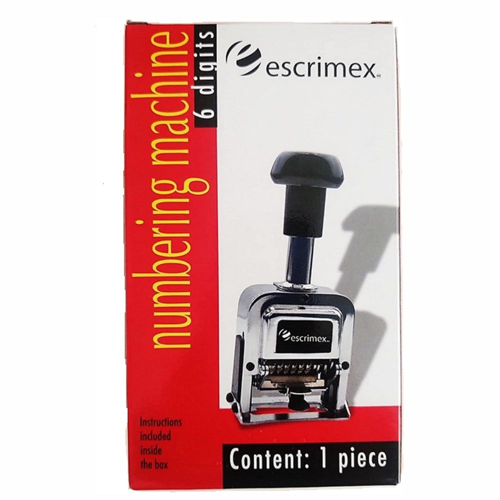 Foliador Automático Escrimex 6 Dígitos Metal | Modelo fol006