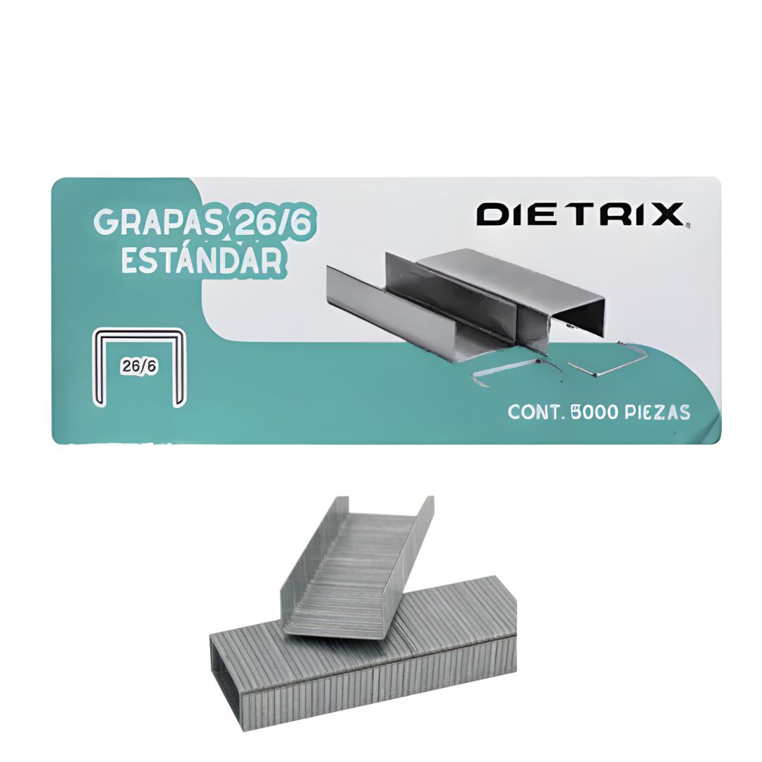 Grapas Estándar Dietrix 26/6 Caja con 5,000 Pzas | Colmenero